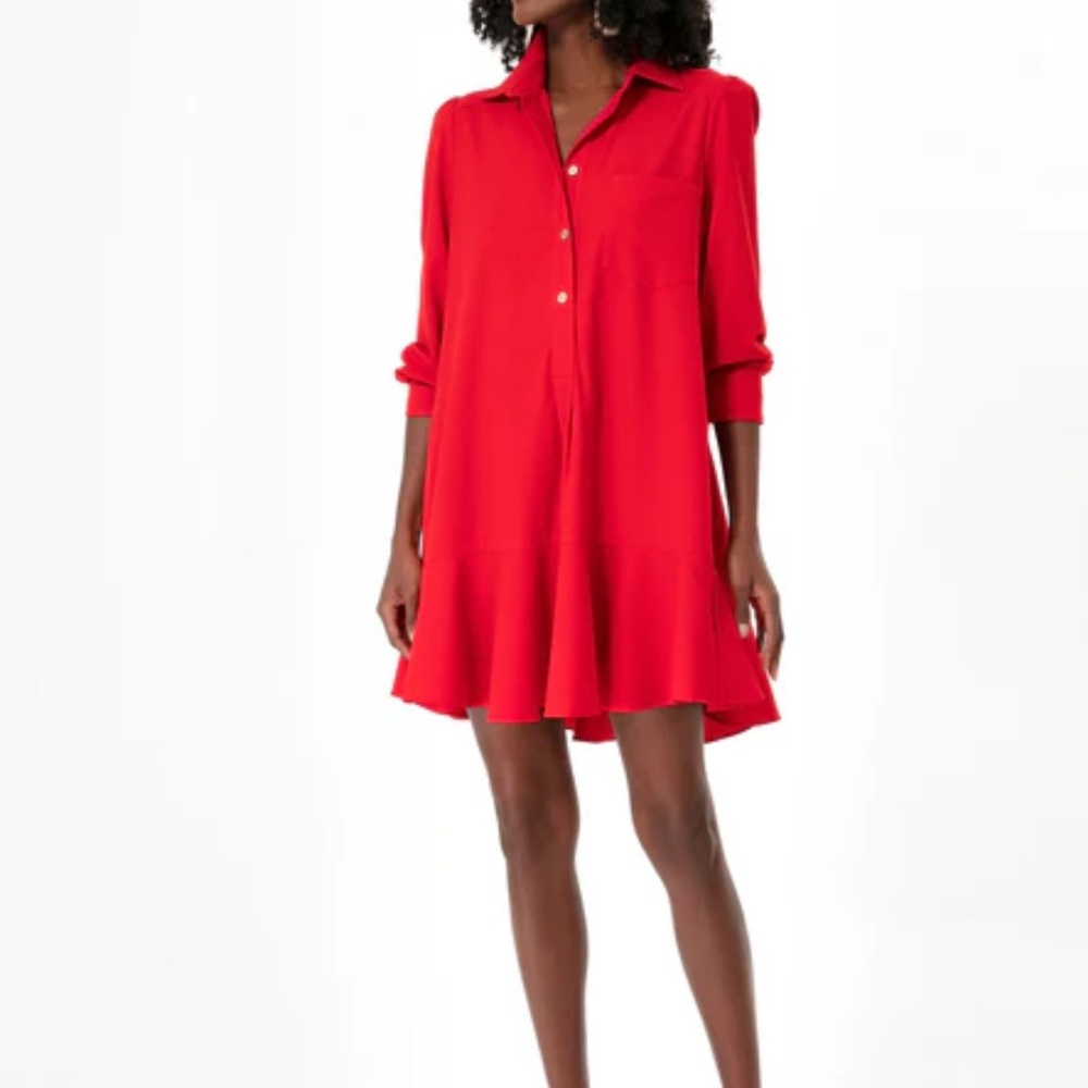 Tuckernuck Red Long Sleeve Dress